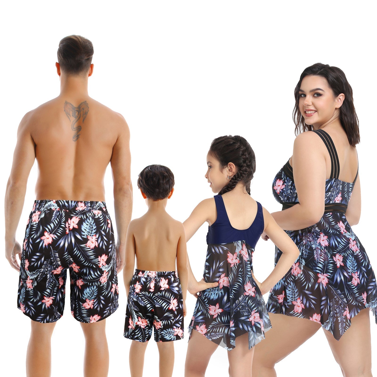 「🎁Father's Day Sale - 50% OFF」Family Matching Plants Printed Swimsuits
