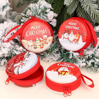 elvesmall Unisex Child Adult Christmas Pattern Coin Bag Christmas Gift