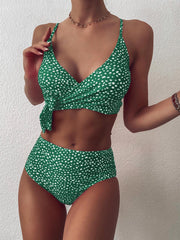Tropical Floral Print Sexy One-Piece Swimsuit