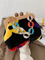 lovevop Vintage Multi-Colored Shoulder Bag Handbag