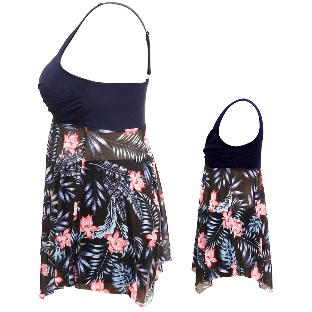 「🌼Summer Flash Sale - 50% Off」Ruffle Floral Print One Piece Mommy and Daughter Swimsuits