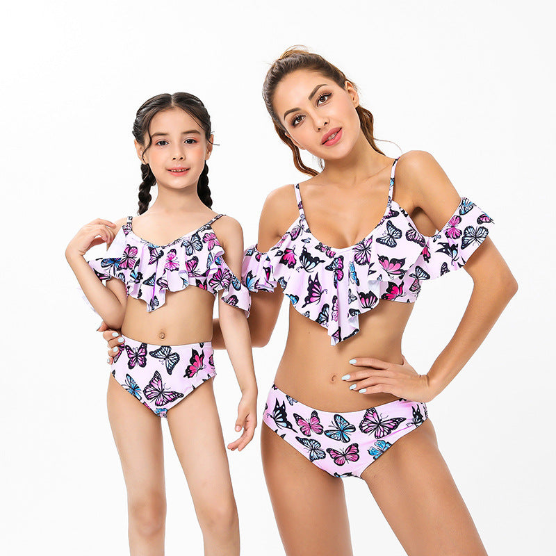 Ruffled Bikni Mommy and Me Swimsuit