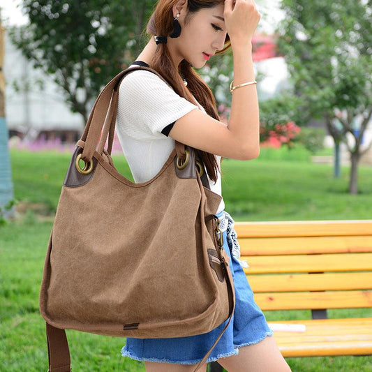 lovevop Fashion Canvas Bag Retro One-shoulder Portable Women