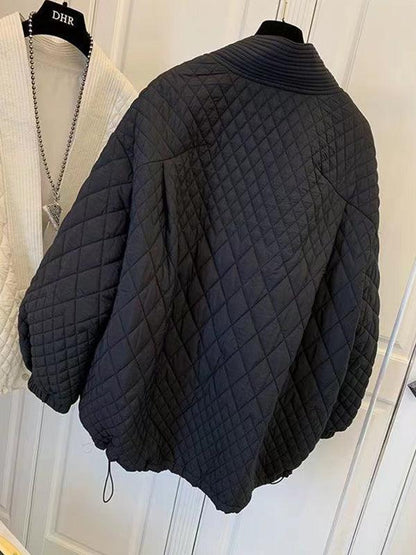 lovevop Classic Retro Diamond Padded Jacket