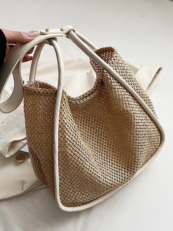 lovevop Woven Tote Large Capacity Straw Bag