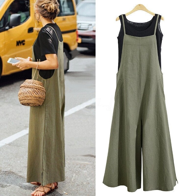 Women's Sleeveless Oversized Casual Jumpsuit