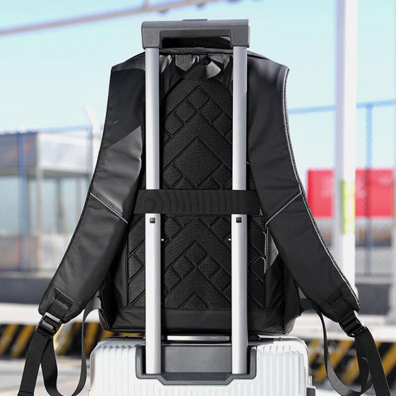 lovevop Men USB Charging Outdoor Nylon Travel Waterproof Large Capacity 13 Inch Laptop Bag Travel Bag Backpack