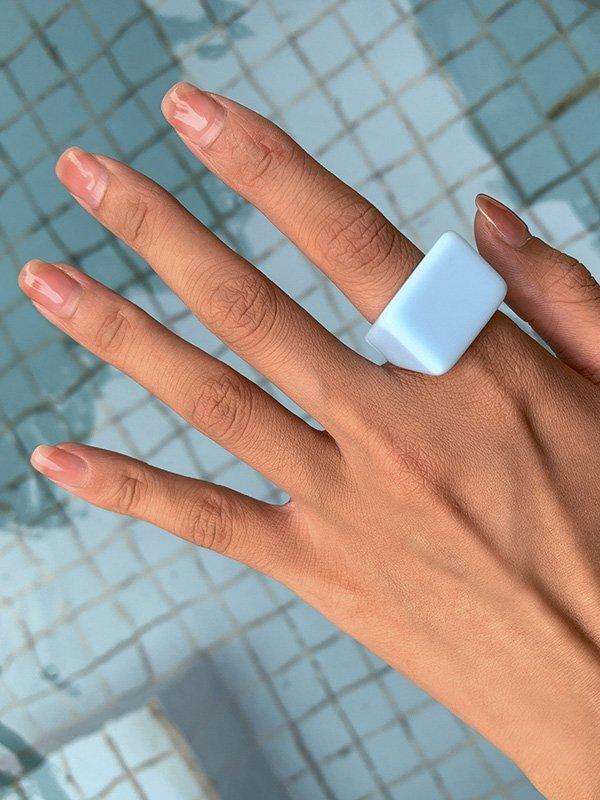 lovevop Original Stylish Resin 8 Colors Geometric Ring