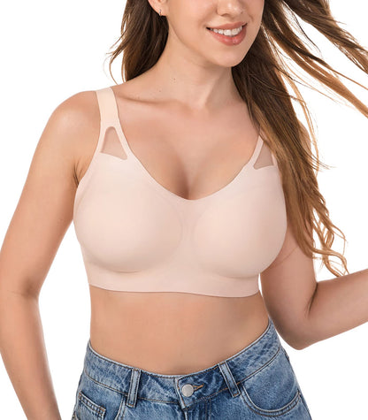 Plus Size Up to 42G Soft Criss-Cross Vest Bra