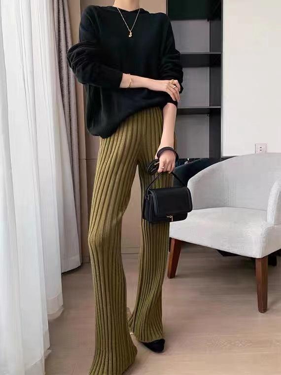 lovevop Loose Fashion Knitted Trousers