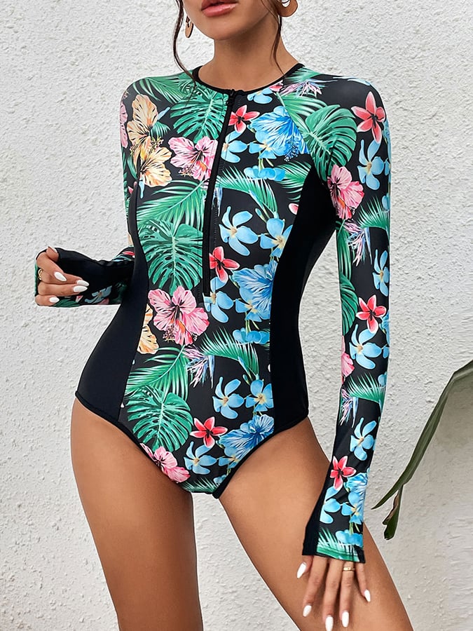 Sexy Printed Sunscreen Swimsuit
