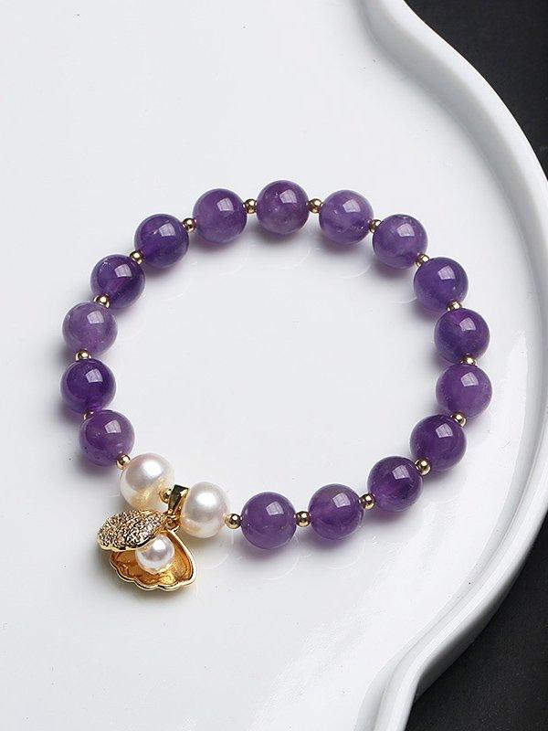 lovevop Original Colorful Crystal Heart&Shell&Peanut Bracelet