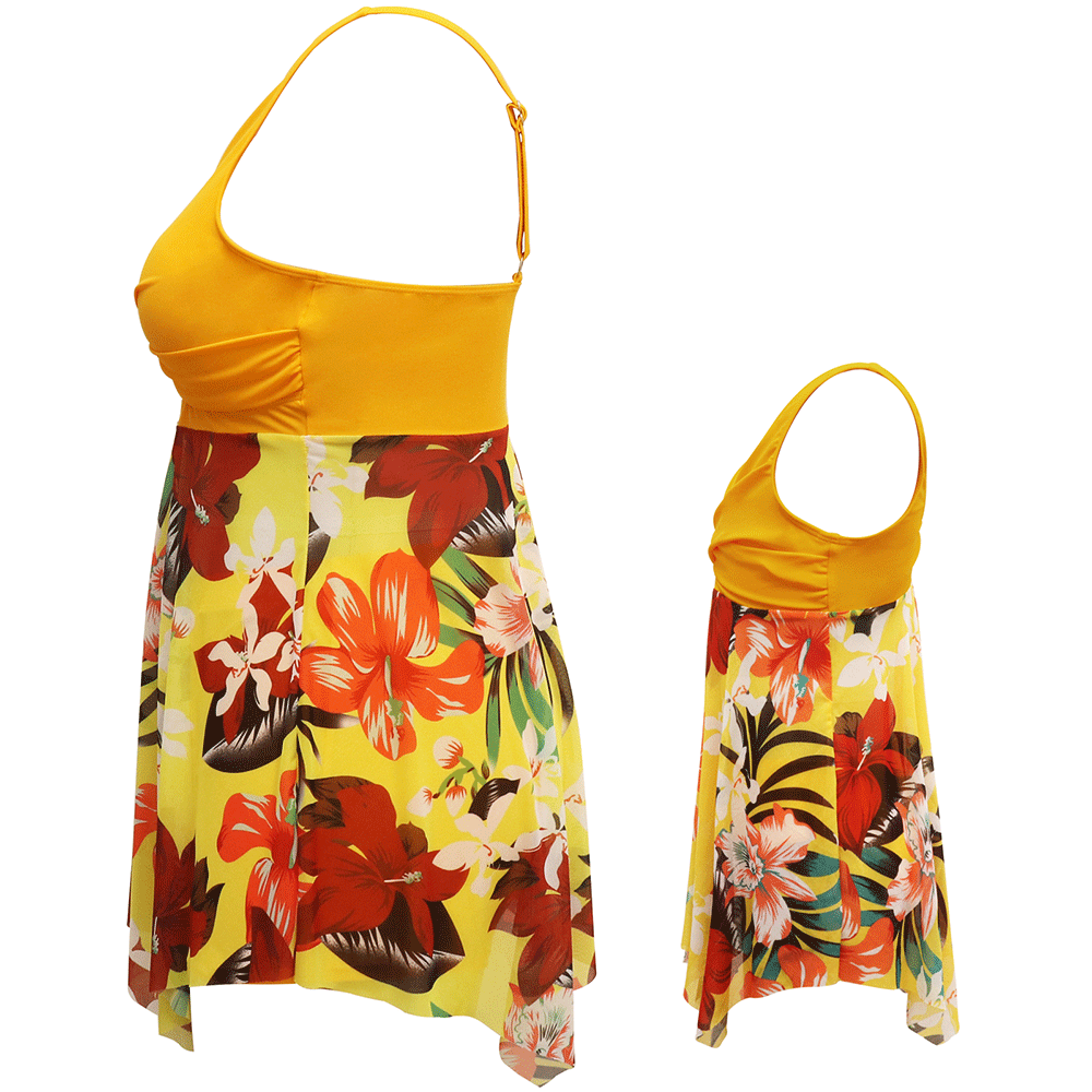 「🌼Summer Flash Sale - 50% Off」Ruffle Floral Print One-Piece Mommy and Me Swimsuit