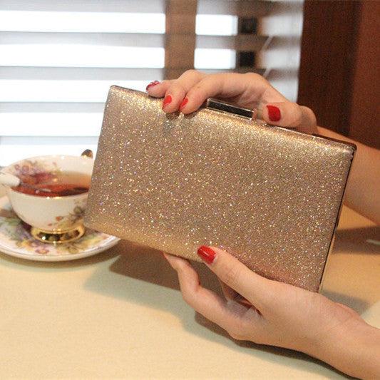 lovevop Dinner bag clutch bag shiny banquet bag chain packet