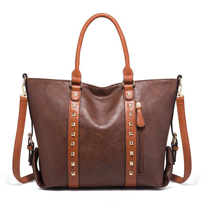 lovevop Large-capacity Leather Shoulder Bag For Ladies