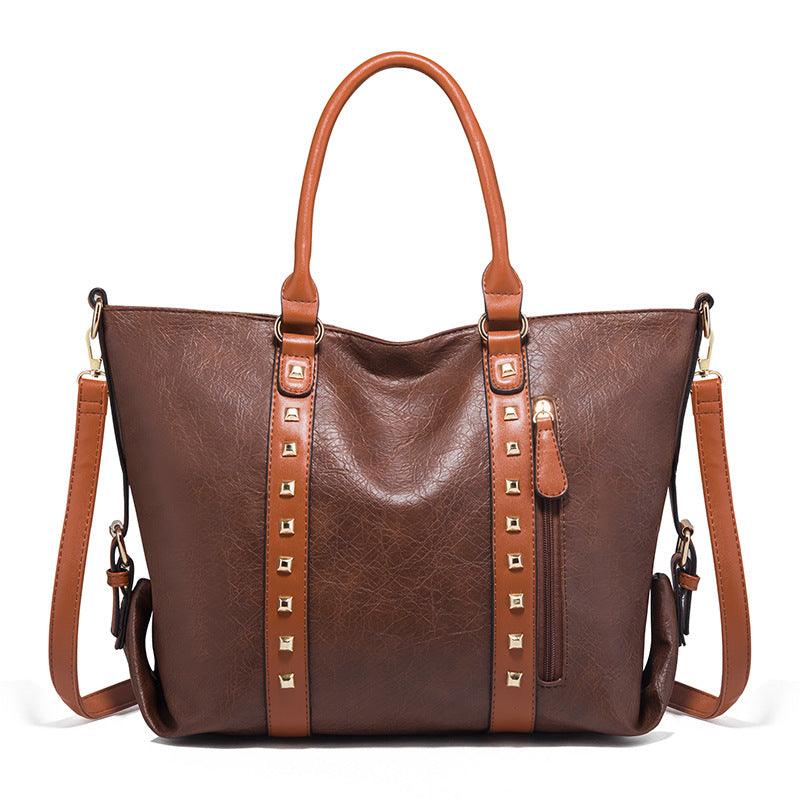 lovevop Large-capacity Leather Shoulder Bag For Ladies