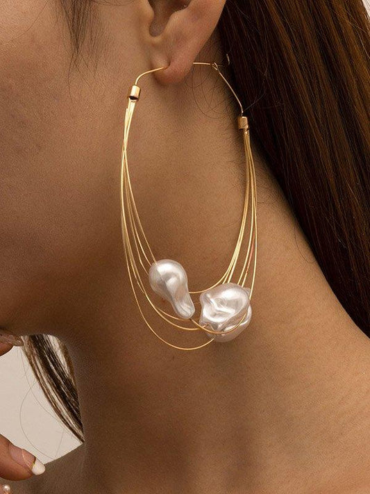 lovevop Normcore Tasseled Pearl Ear-Ring