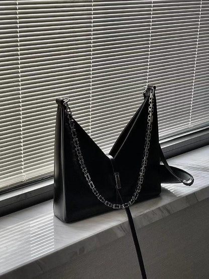 lovevop Fashion Chain Dark Heavy Industry V-shaped Bag