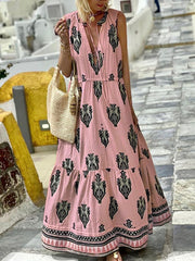 Women's Print Sleeveless Resort Dress