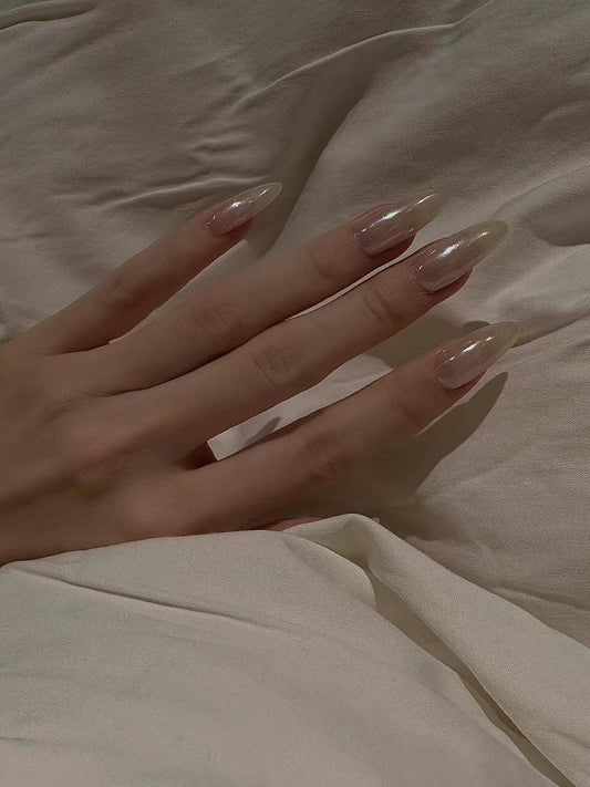 lovevop Pearl White Hailey False Nails