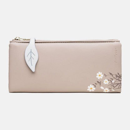 lovevop Women 13 Card Slots Bifold Flower Printed Long Wallet Clutches Bag