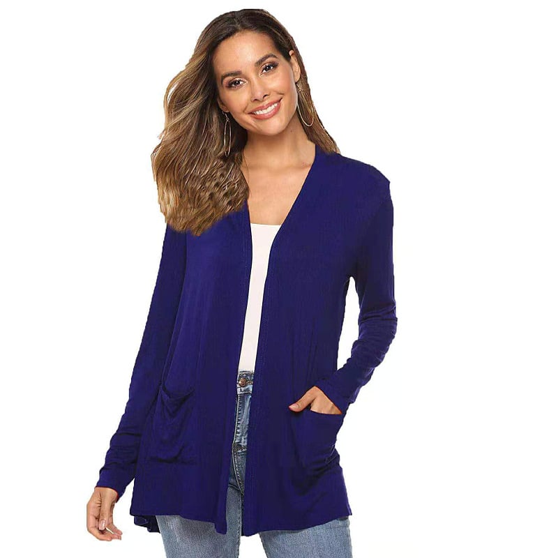 Women's casual lightweight open front long sleeve cardigans