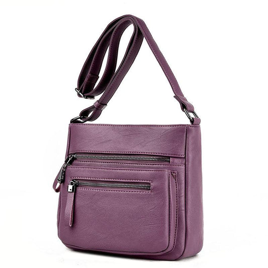 lovevop Middle-aged mother soft leather shoulder bag