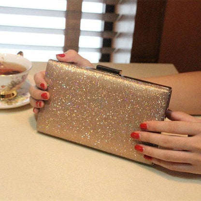 lovevop Dinner bag clutch bag shiny banquet bag chain packet