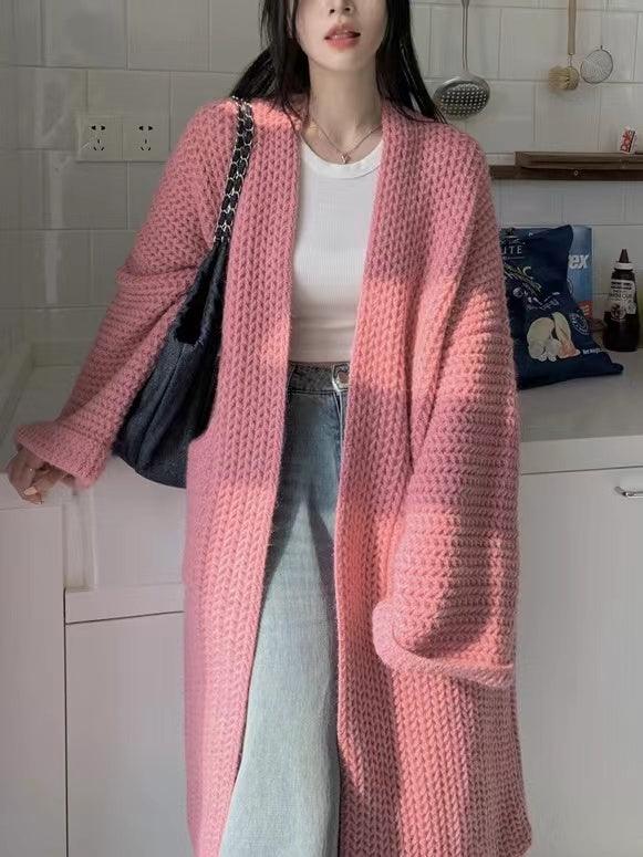 lovevop Loose Soft Lazy Long Knitted Cardigan