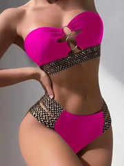 Fashion Sexy Ring Push Up Swimsuit