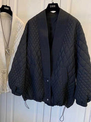 lovevop Classic Retro Diamond Padded Jacket