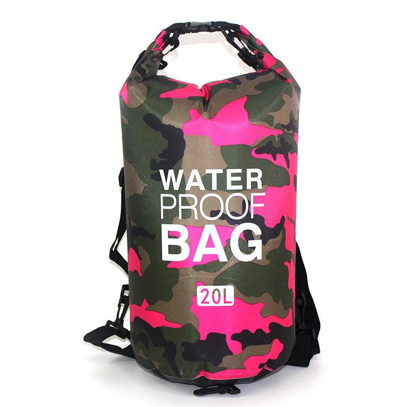 lovevop Outdoor Waterproof Bag Camouflage Polyester Double Shoulder Waterproof Bag Portable Beach Backpack