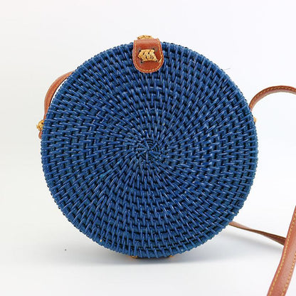 lovevop Rattan Trendy Women's Shoulder Oblique Versatile Handheld Vintage Bag