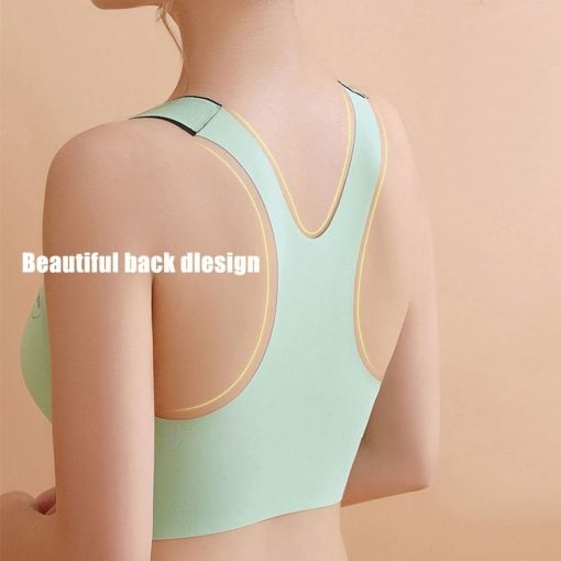 2022 New Arrival Plus Size Ice Silk Front Button Sleeping Yoga Bra