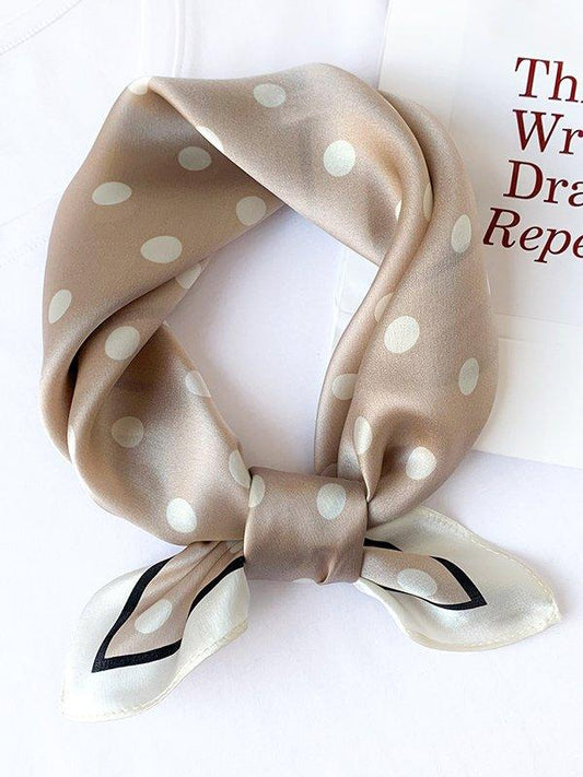 lovevop Polka-Dot Sun-Protection Small Square Scarf