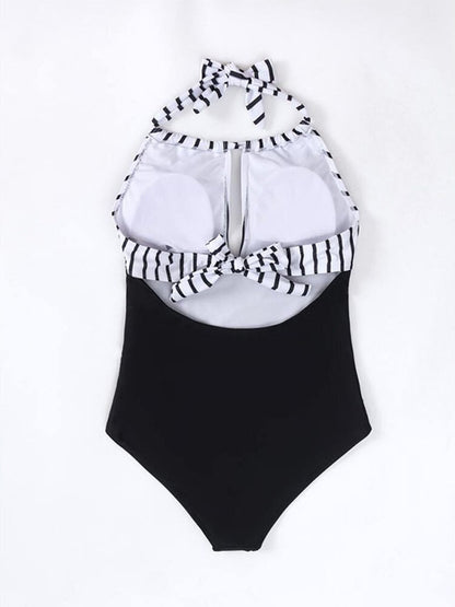 Hollow Back Hanging Neck Sexy Bikini