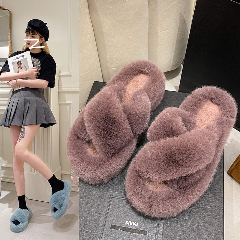 New fur slippers