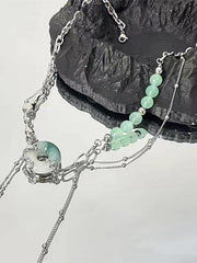 lovevop Jade Buckle Fashion Clavicle Necklace