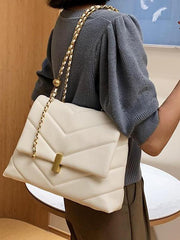 lovevop Simple 4 Colors PU Chain Bag Shoulder Bag