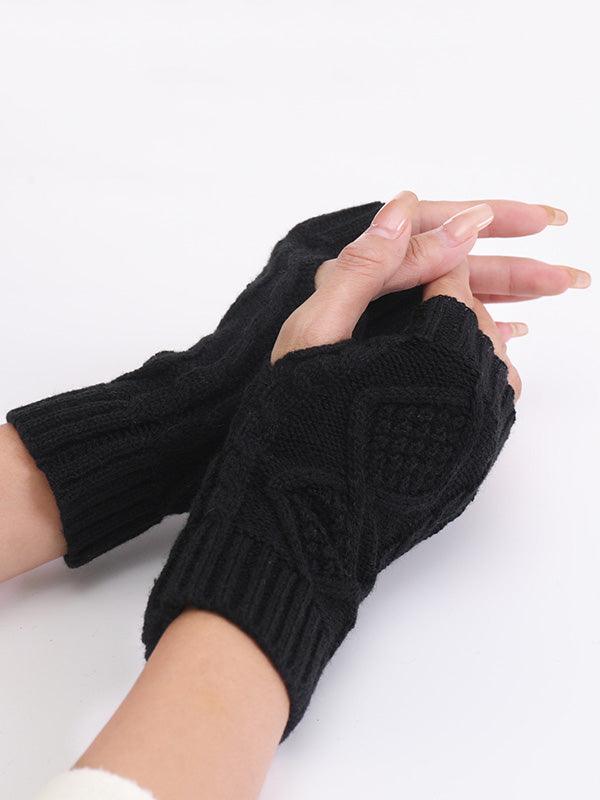 lovevop Simple 9 Colors Jacquard Knitting Gloves