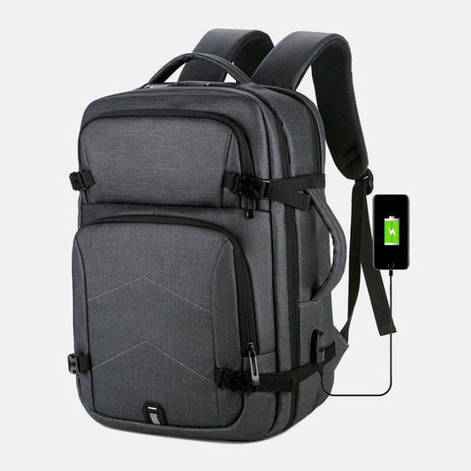 lovevop Men Large Capacity Waterproof USB Charging 16 Inch Laptop Bag Business Outdoor Handbag Backpack