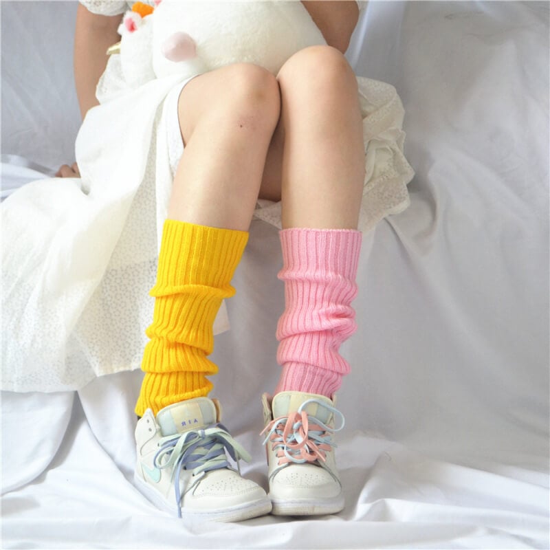 Long Socks Womens Leg Warmer Knitted Warm Foot Cover