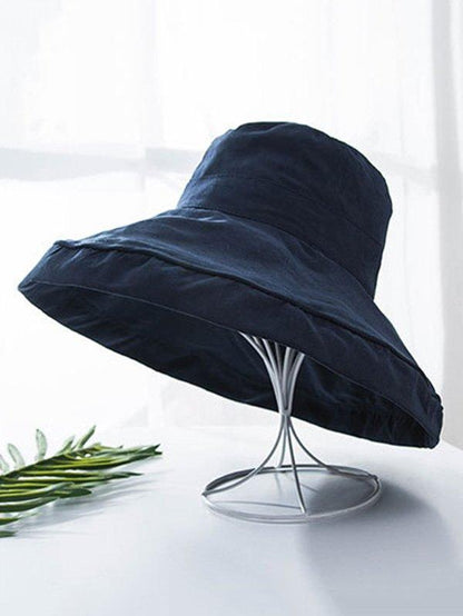 lovevop Simple 6 Colors Big Brim Sun Protection Fisherman Hat