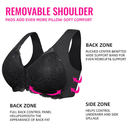 Front Closure 5D Shaping Push Up Bra – Seamless, Beauty Back, Comfy