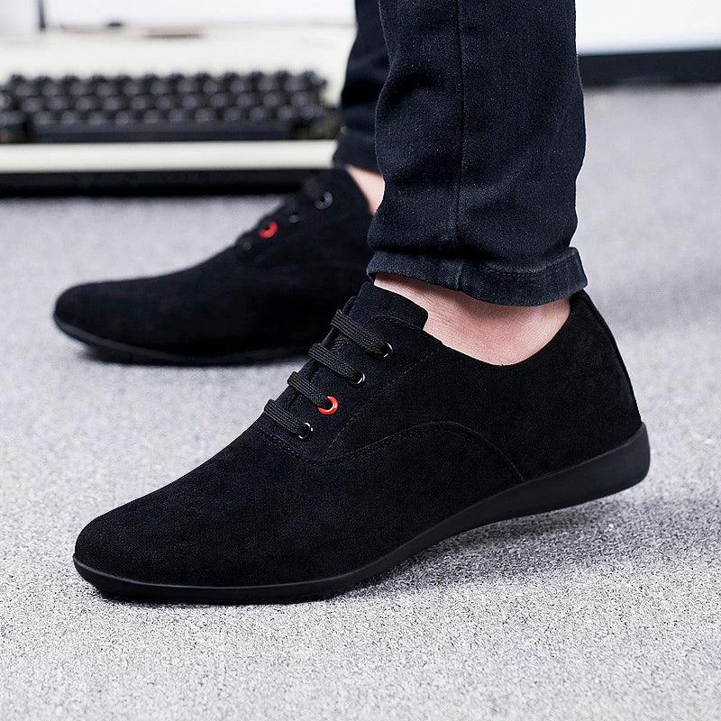 lovevop Breathable Solid Color Men's All-match Casual Shoes