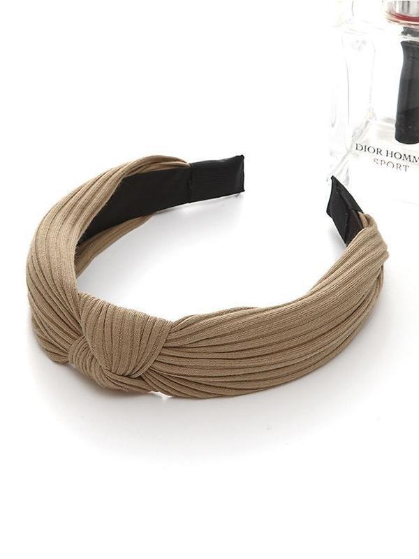 lovevop Solid Color Knot Headbands Hairband Hair Accessories Wide Side Hair Band