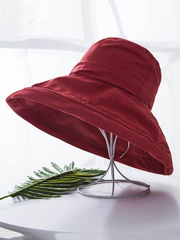 lovevop Simple 6 Colors Big Brim Sun Protection Fisherman Hat