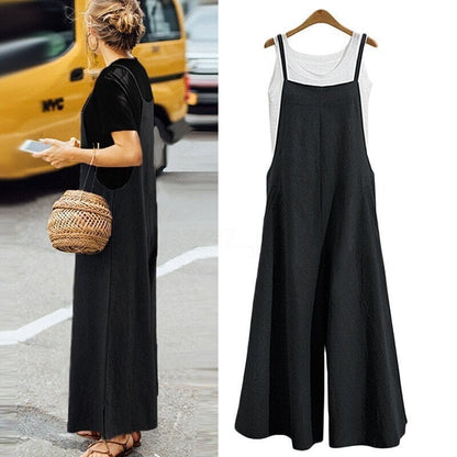 Women's Sleeveless Oversized Casual Jumpsuit