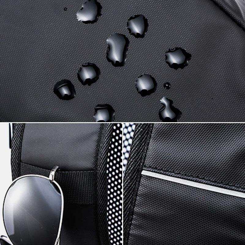 lovevop Men Oxford USB Charging Anti-Theft Chest Bag Versatile Large Capacity Waterproof Night Reflective Strip Design Crossbody Bags