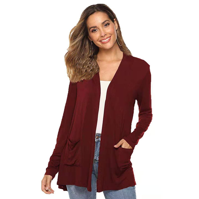 Women's casual lightweight open front long sleeve cardigans